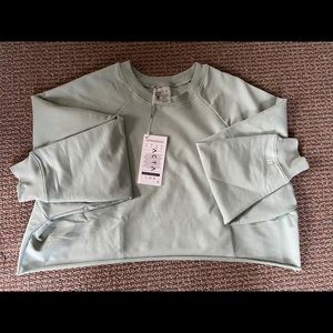 ACTA crop sweater in sage